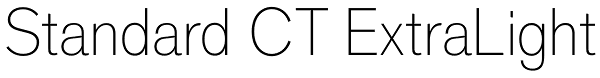 Standard CT ExtraLight Font