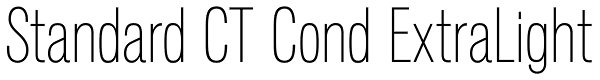 Standard CT Cond ExtraLight Font