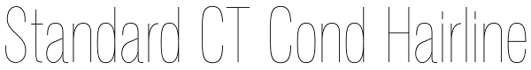 Standard CT Cond Hairline Font