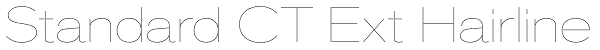 Standard CT Ext Hairline Font