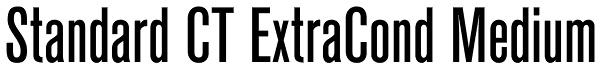 Standard CT ExtraCond Medium Font