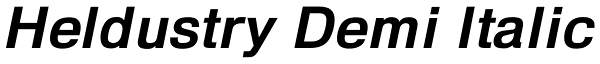 Heldustry Demi Italic Font