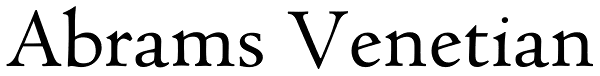 Abrams Venetian Font