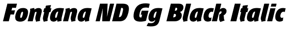 Fontana ND Gg Black Italic Font