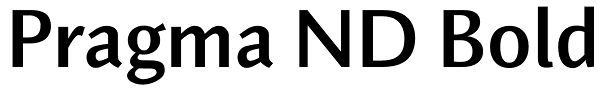 Pragma ND Bold Font