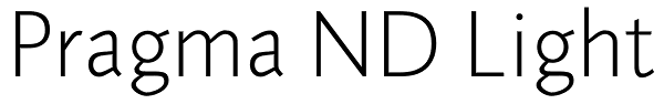 Pragma ND Light Font