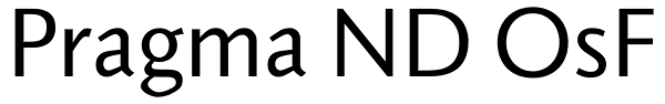 Pragma ND OsF Font