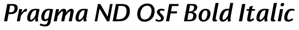 Pragma ND OsF Bold Italic Font