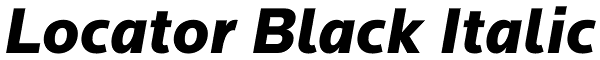 Locator Black Italic Font
