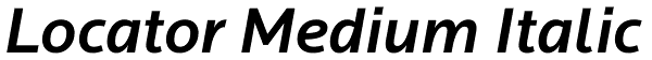 Locator Medium Italic Font
