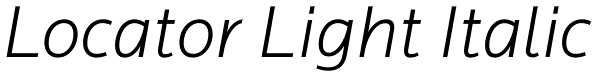 Locator Light Italic Font