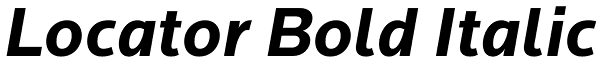 Locator Bold Italic Font