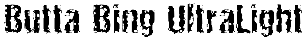 Butta Bing UltraLight Font