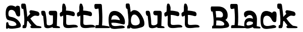 Skuttlebutt Black Font