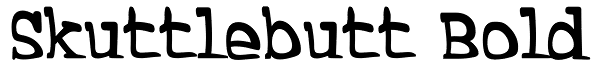 Skuttlebutt Bold Font