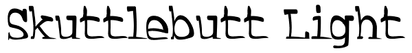 Skuttlebutt Light Font