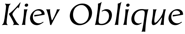 Kiev Oblique Font