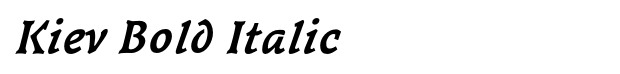 Kiev Bold Italic Font