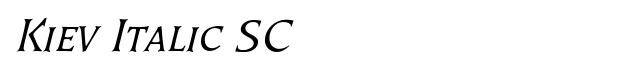 Kiev Italic SC Font