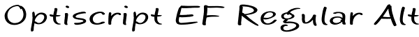 Optiscript EF Regular Alt Font