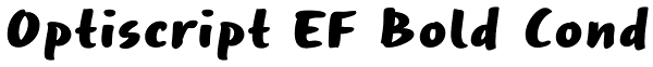 Optiscript EF Bold Cond Font