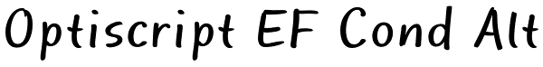 Optiscript EF Cond Alt Font