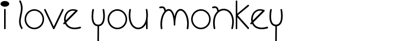 I Love You Monkey Font