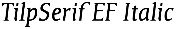 TilpSerif EF Italic Font