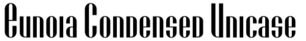 Eunoia Condensed Unicase Font