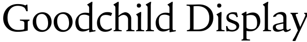 Goodchild Display Font