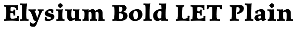 Elysium Bold LET Plain Font