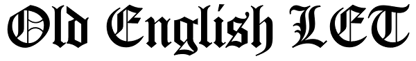 Old English LET Font