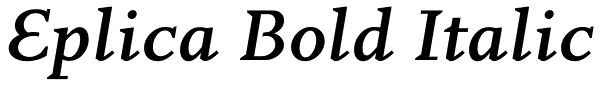 Eplica Bold Italic Font