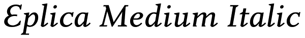 Eplica Medium Italic Font