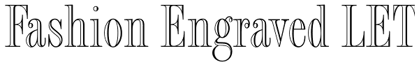 Fashion Engraved LET Font