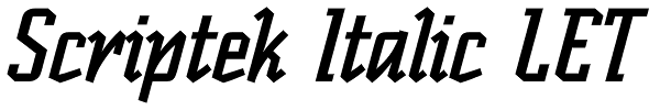 Scriptek Italic LET Font