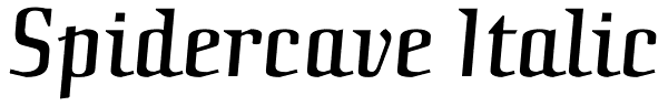 Spidercave Italic Font