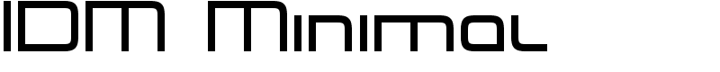 IDM Minimal Font