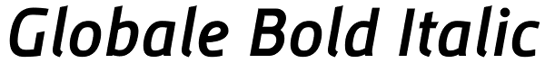 Globale Bold Italic Font