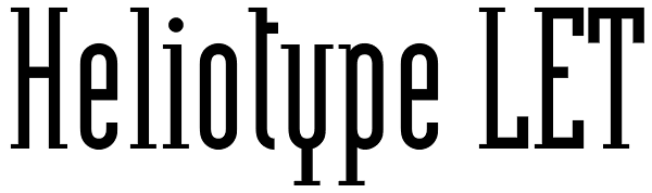 Heliotype LET Font