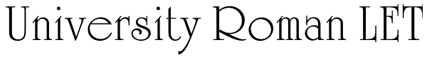 University Roman LET Font