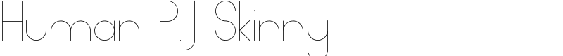 Human P.J Skinny Font