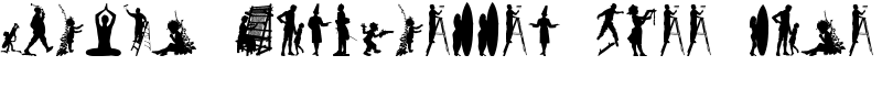 Human Silhouettes Free Nine Font