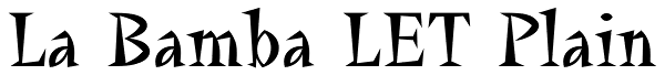 La Bamba LET Plain Font