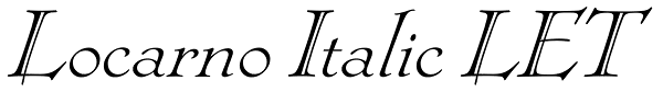 Locarno Italic LET Font