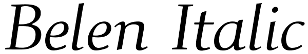 Belen Italic Font