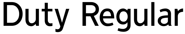 Duty Regular Font