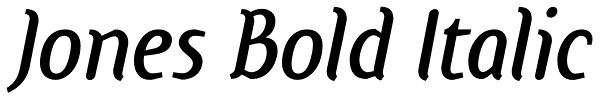 Jones Bold Italic Font