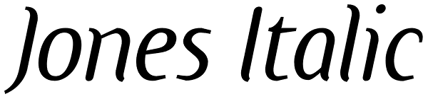 Jones Italic Font