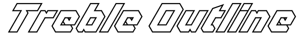 Treble Outline Font